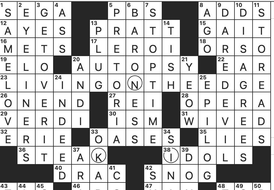 the face of change nyt crossword